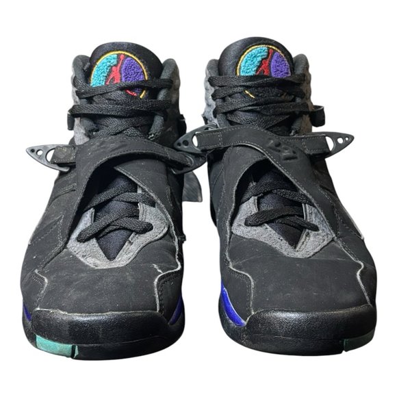 Nike Air Jordan 8 Retro Aqua Playoff Sz 9.5 Mens Shoe Black Reimagined Cement main image 5